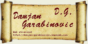 Damjan Garabinović vizit kartica